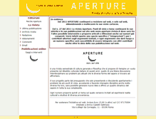 Tablet Screenshot of aperture-rivista.it